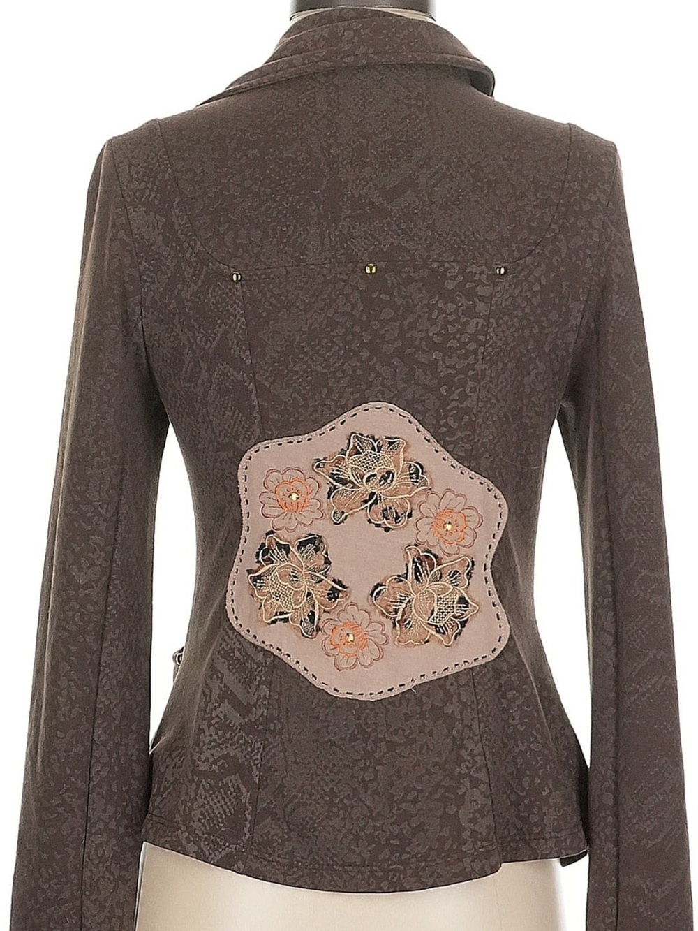 vintage Textured Double-Breasted Blazer Jacket